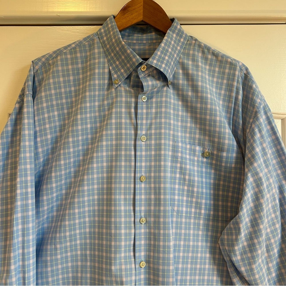Men's Scott Barber Blue Checkered Shirt